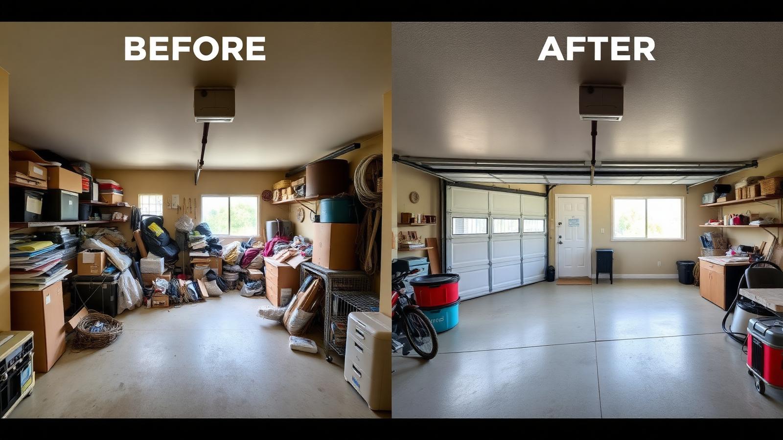 Before and after Junk Removal project by Copper State Restoration in Queen Creek, AZ